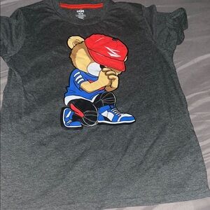 Graphic Tee with Bear Design